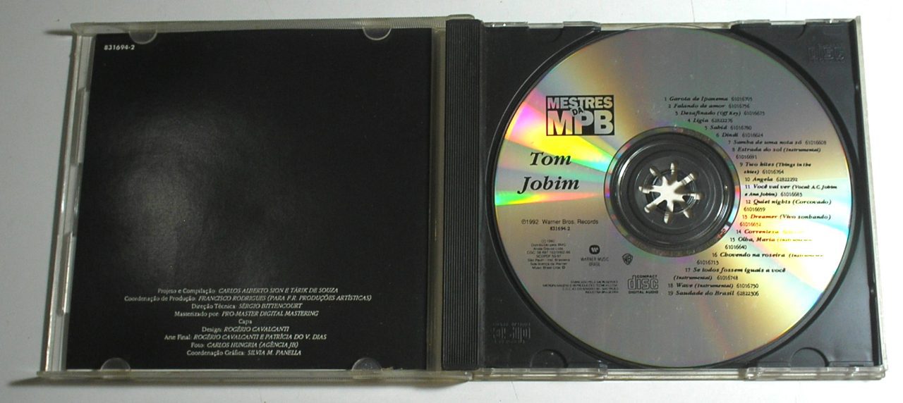 | Casa do Colecionador Tom Jobin – CD – Mestres da Mpb - Grandes Sucessos da época - P. 1992