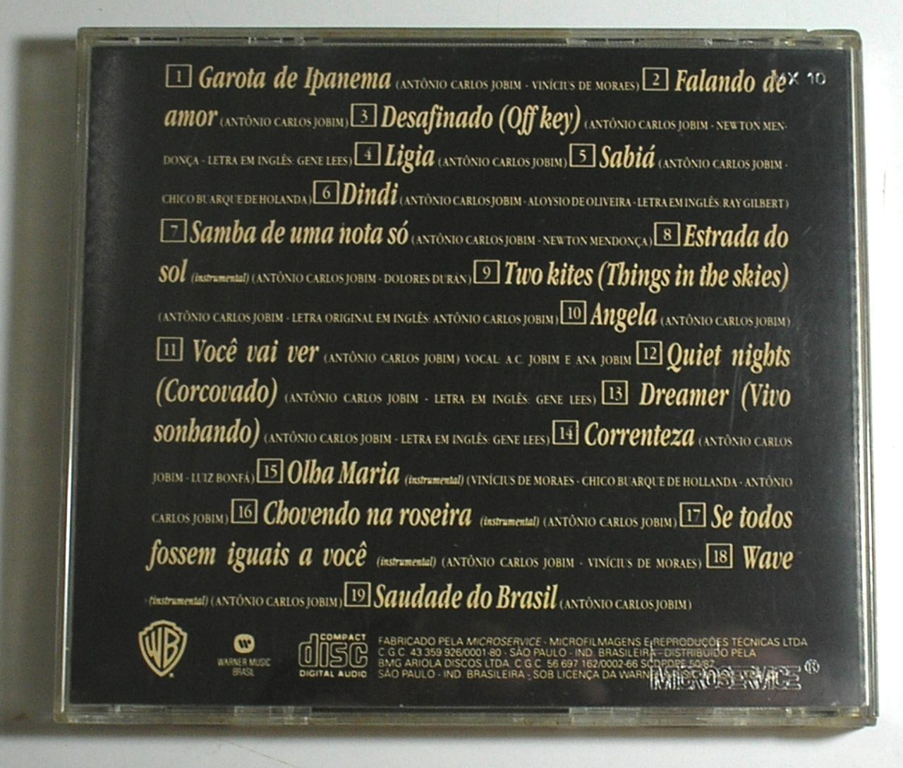 | Casa do Colecionador Tom Jobin – CD – Mestres da Mpb - Grandes Sucessos da época - P. 1992