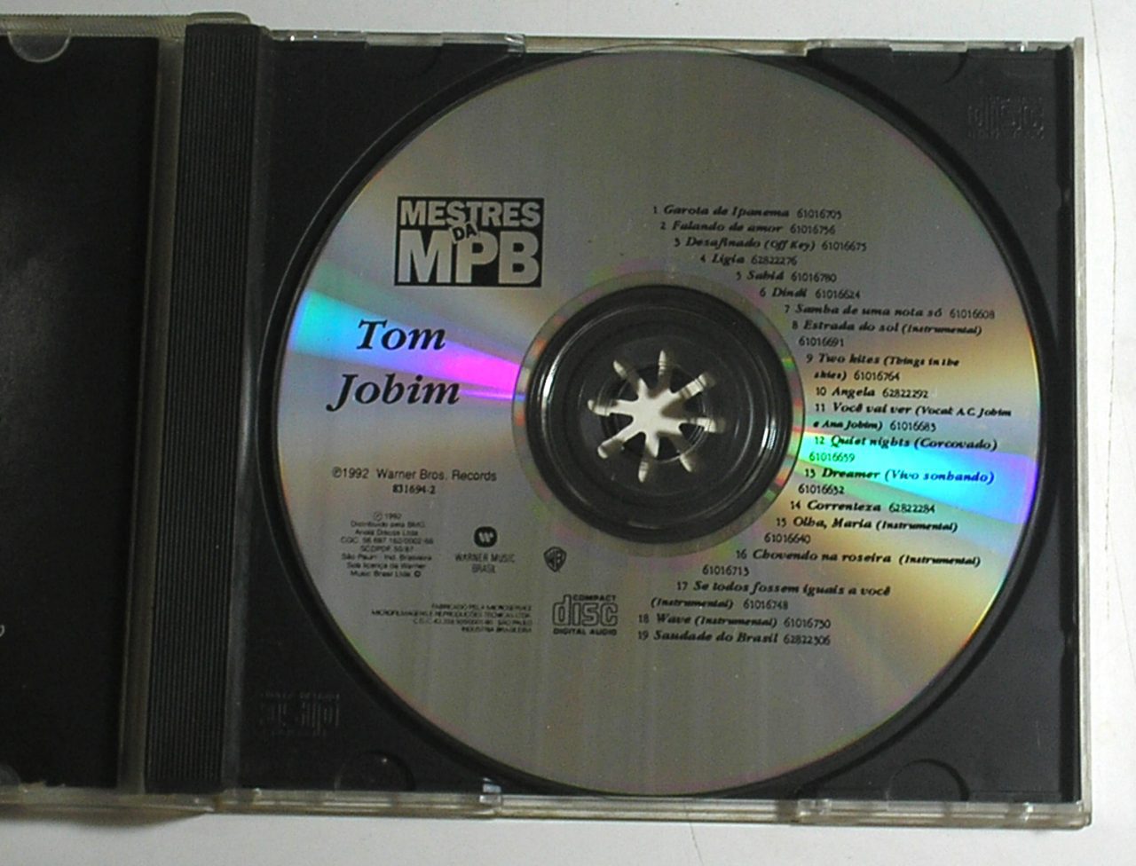 | Casa do Colecionador Tom Jobin – CD – Mestres da Mpb - Grandes Sucessos da época - P. 1992