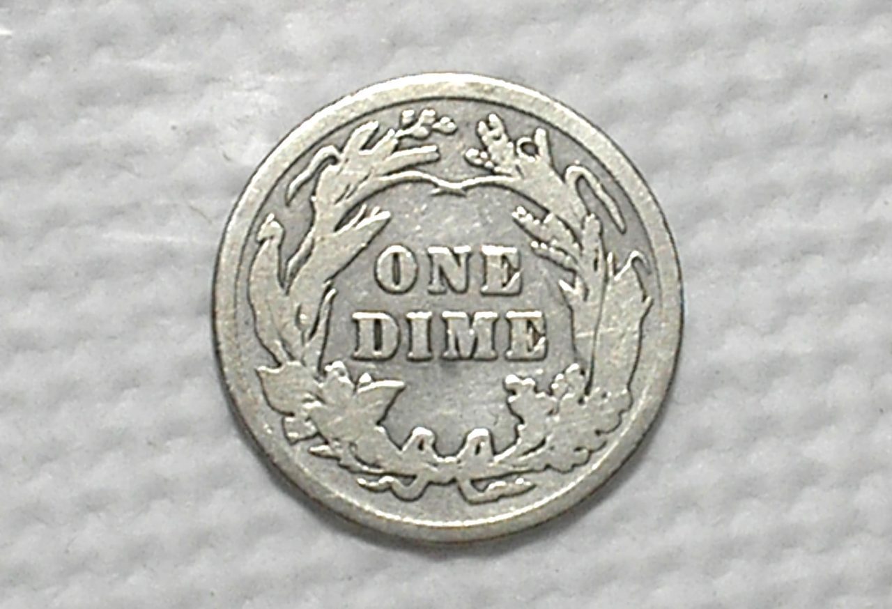| Casa do Colecionador - Usa) One Dime -1912 / Barber / Prata / Vf / cod. 300