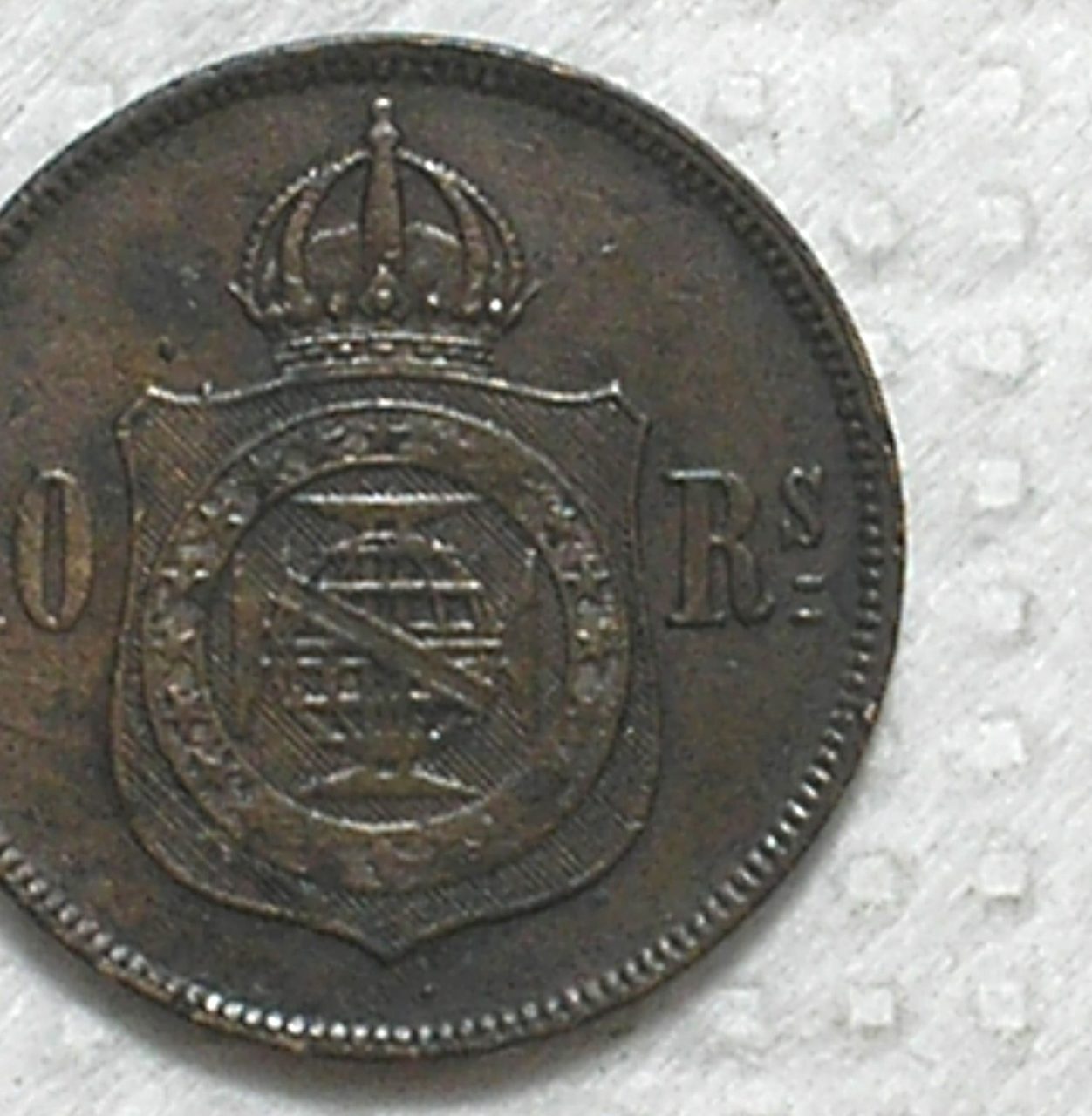 | Casa do Colecionador - 10 Réis - 1869 / * Rs Sem Ponto / Petrus II / Bronze / Mbc / box62