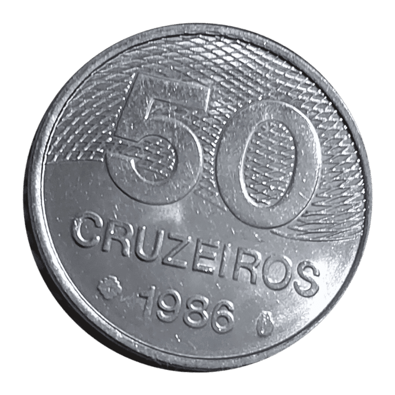 50 Cruzeiros 1986 FC Sku 1651