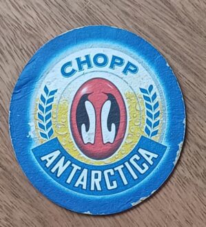 5b1. Bolacha de chopp Antarctica. Azul.