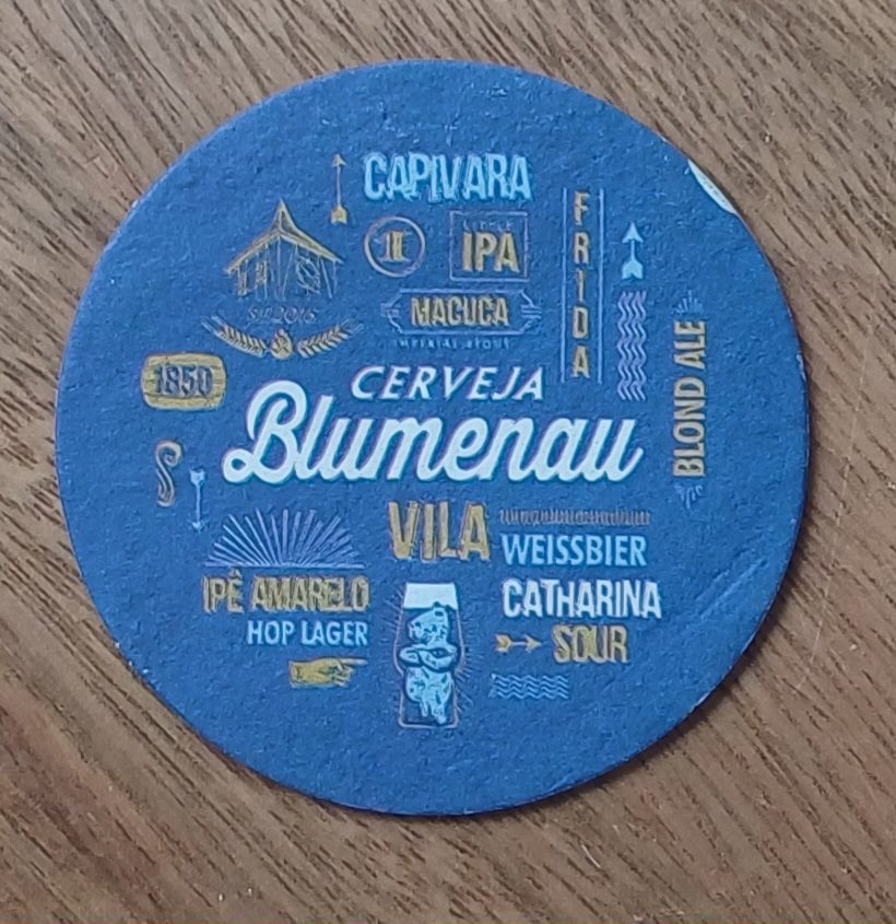 | Casa do Colecionador 5b1. Bolacha de chopp Cerveja Blumenau seit 2015.