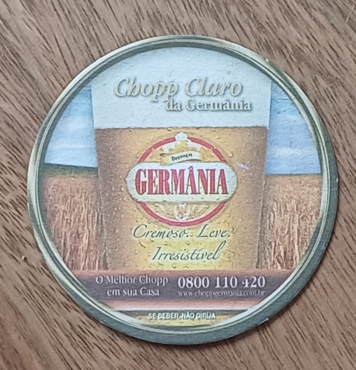 | Casa do Colecionador 5b1. Bolacha de chopp Germânia claro cremoso irresistível.