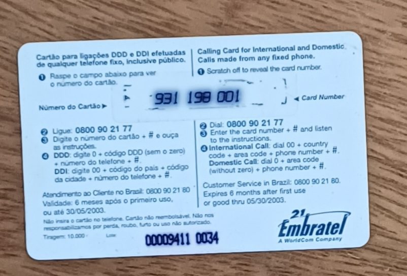 | Casa do Colecionador 5b3. Cartão telefone Brasil Embratel 2002. Carnaval cena em verde 24 minutos.