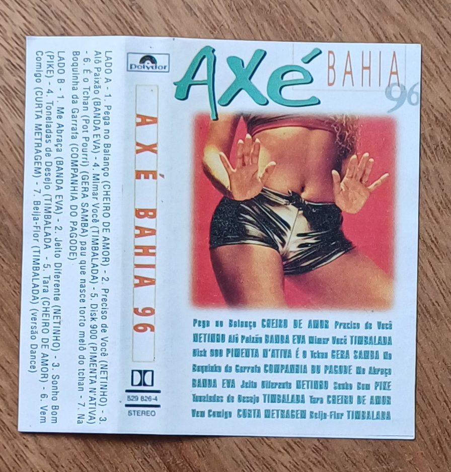 | Casa do Colecionador 5b4. Capa para fita K7. Axé Bahia 96. Polydor.
