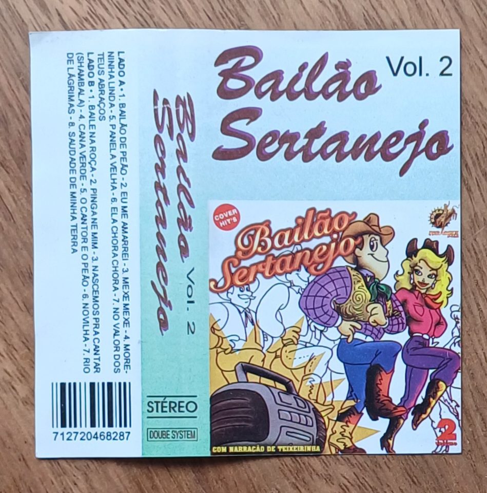 | Casa do Colecionador 5b4. Capa para fita K7. Bailao sertanejo vol 2. Paradoxx