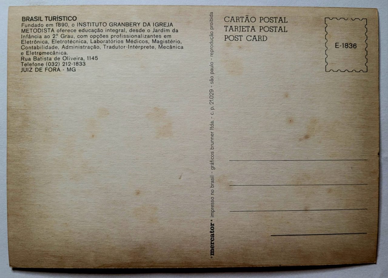 | Casa do Colecionador Cartão Postal - Minas Gerais (Juiz de Fora) Instituto Granbey da Igreja Metodista