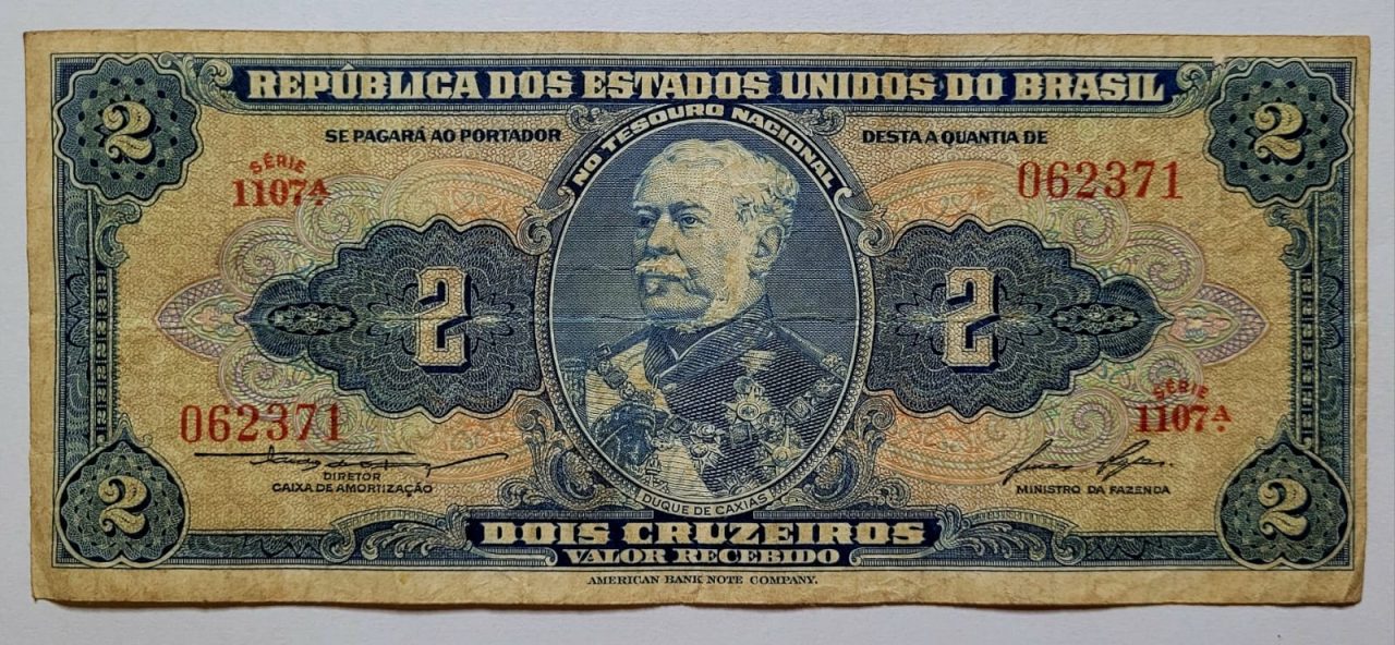 | Casa do Colecionador Cedula C016 2 Dois Cruzeiros Mbc Ano 1958 2