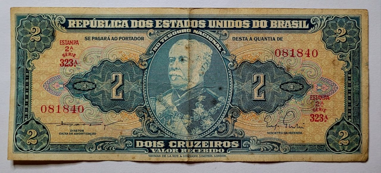 | Casa do Colecionador Cédula C062 - 2 (Dois Cruzeiros) MBC (Ano 1956)