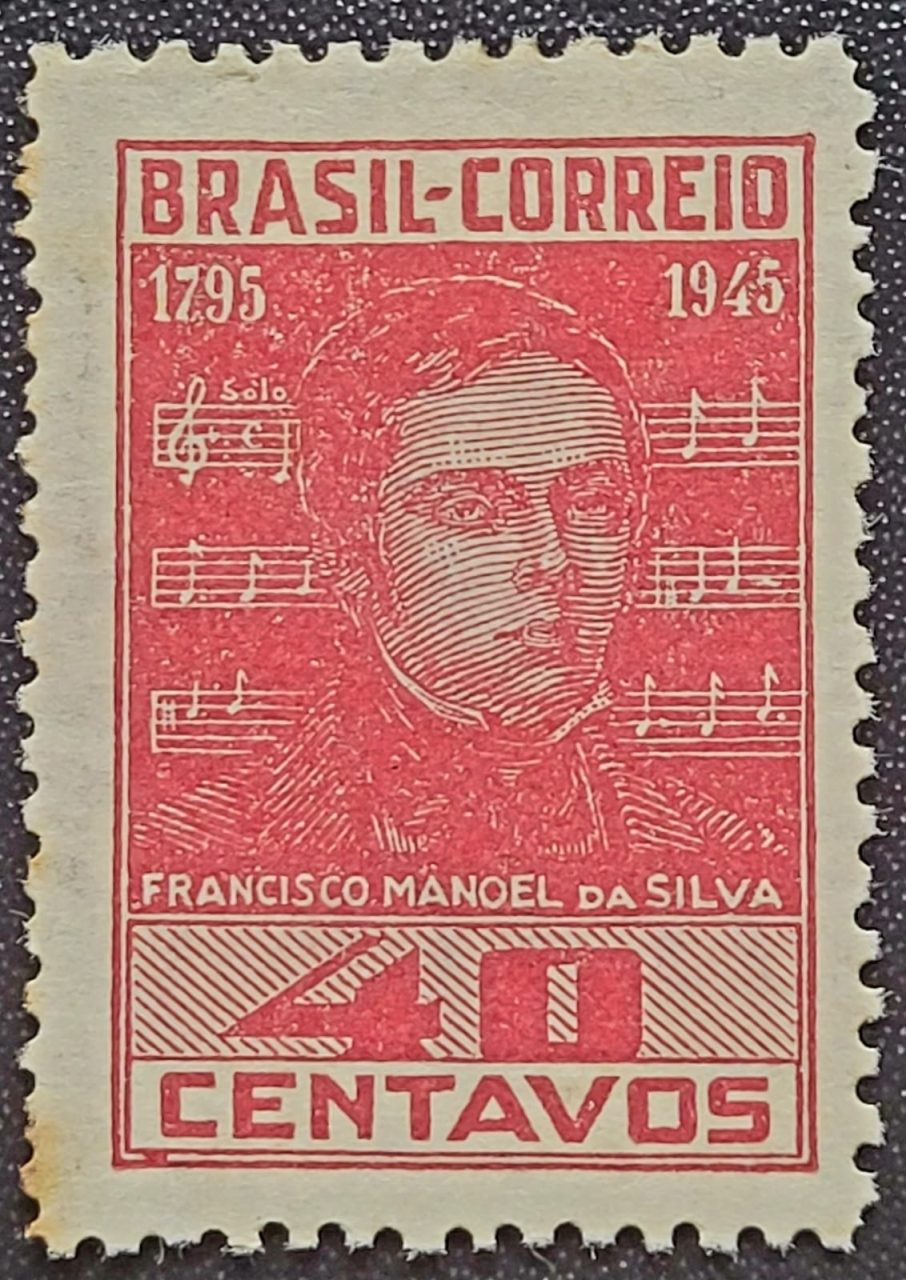 | Casa do Colecionador Comemorativos - RHM C0204 (Novo) 150 Anos do Nascimento de Francisco Manoel da Silva (1795-1865) 30/05/1945