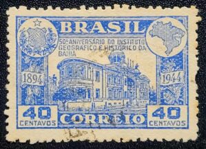 Comemorativos - RHM C0205 (Usado) 50 Anos do Instituto Geográfico e Histórico da Bahia - 30/05/1945