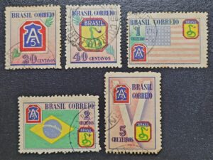 Comemorativos - RHM C0206 a C0210 (Usados) Série Completa - FEB - 18/07/1945