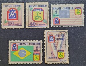 Comemorativos - RHM C0206 a C0210 (Usados) Série Completa - FEB - 18/07/1945