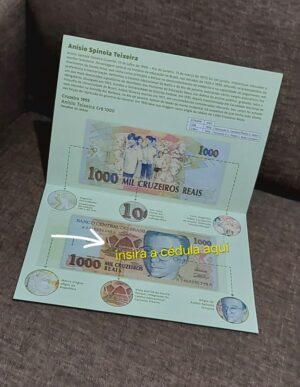 Folder para Cédula de 1.000 Cruzeiros Reais Sku 1629