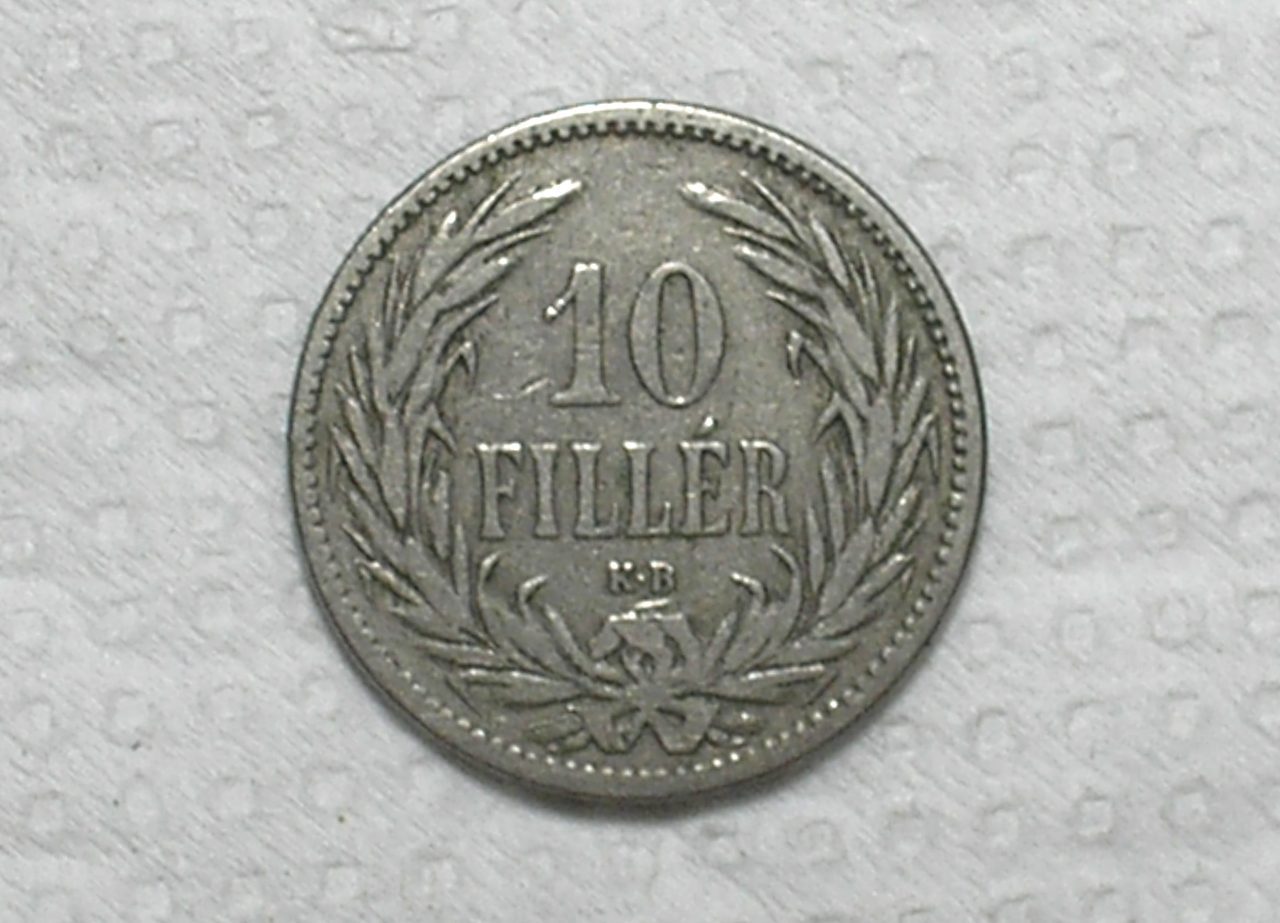 | Casa do Colecionador Hungria) 10 Filler - 1894-kb / 18mm / Ni / box60
