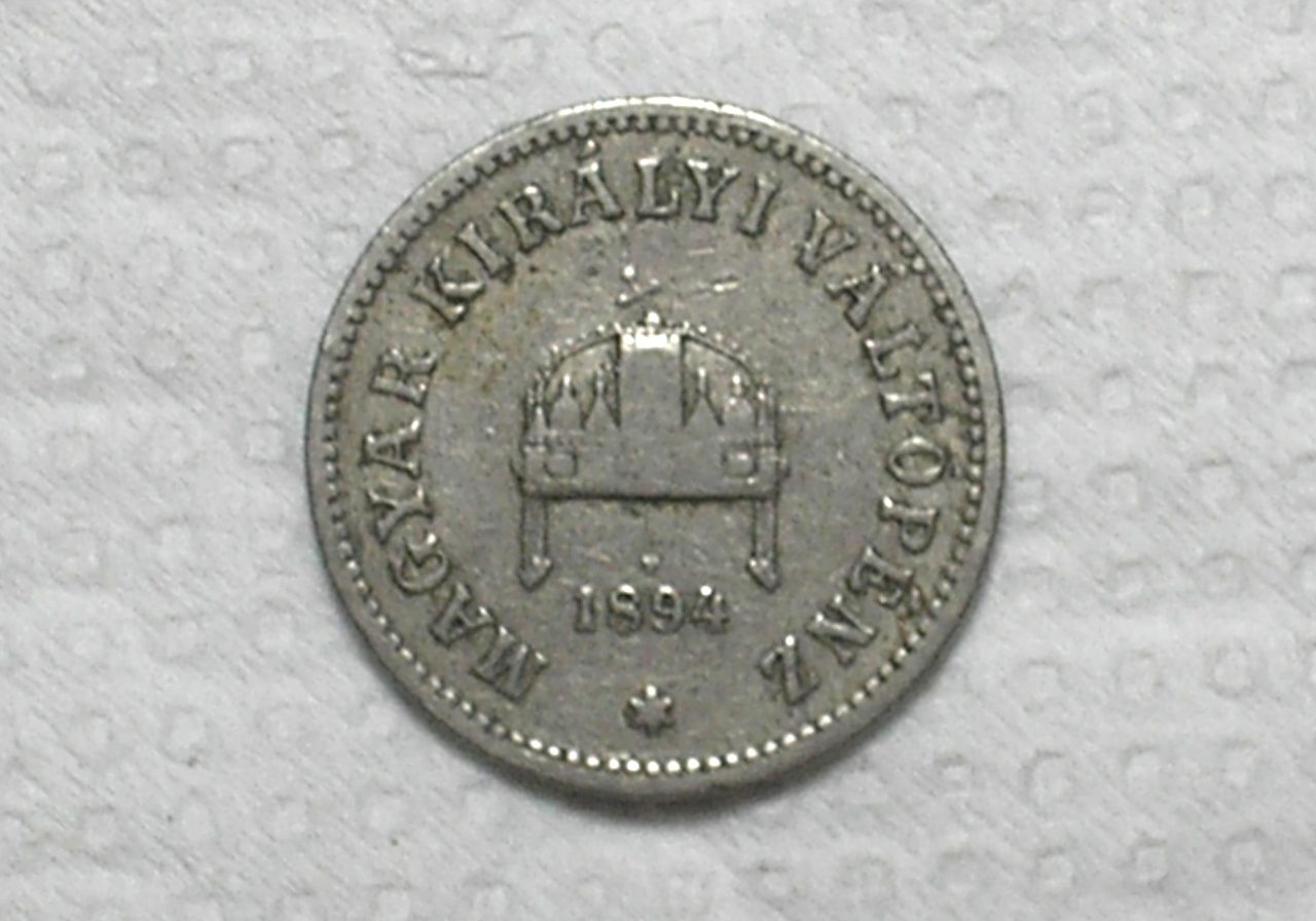 | Casa do Colecionador Hungria) 10 Filler - 1894-kb / 18mm / Ni / box60