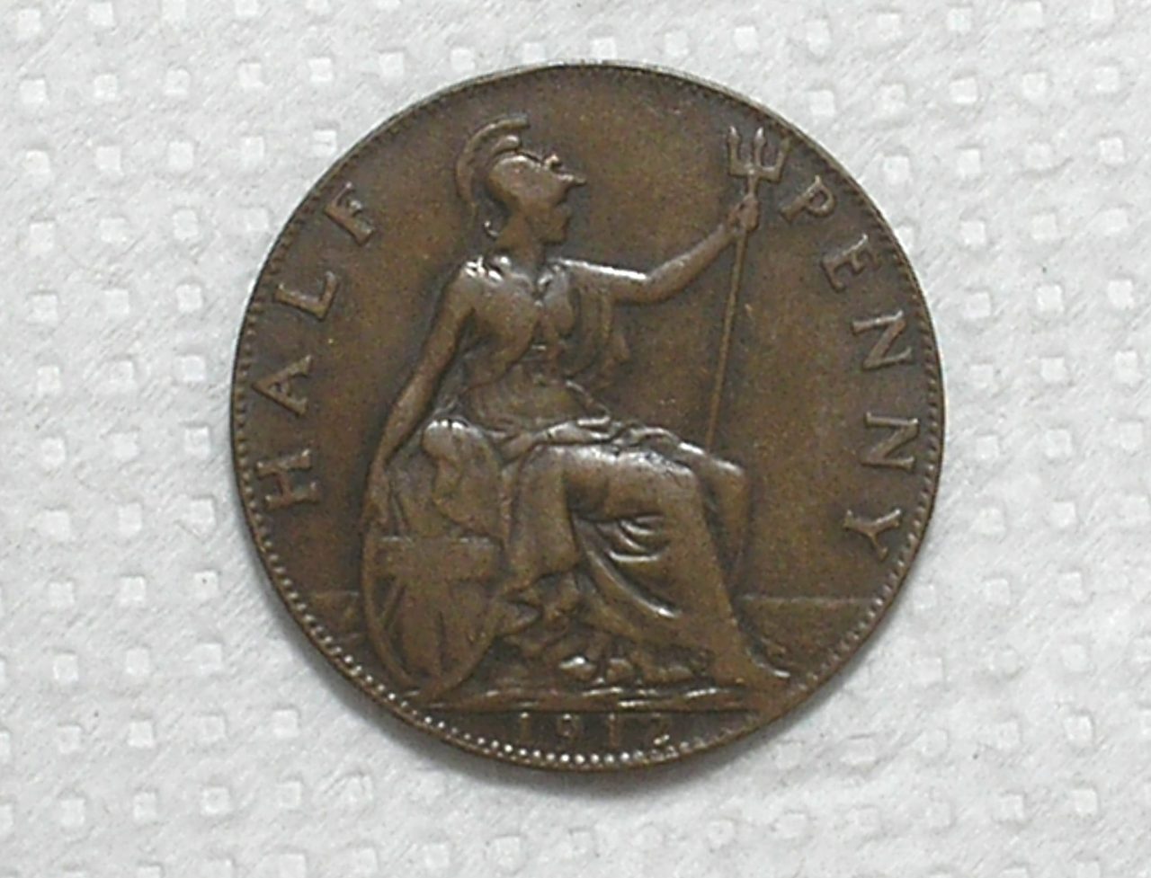 | Casa do Colecionador Inglaterra) 1/2 Penny - 1912 / Georgivs v / 25.5mm / Bz / box61