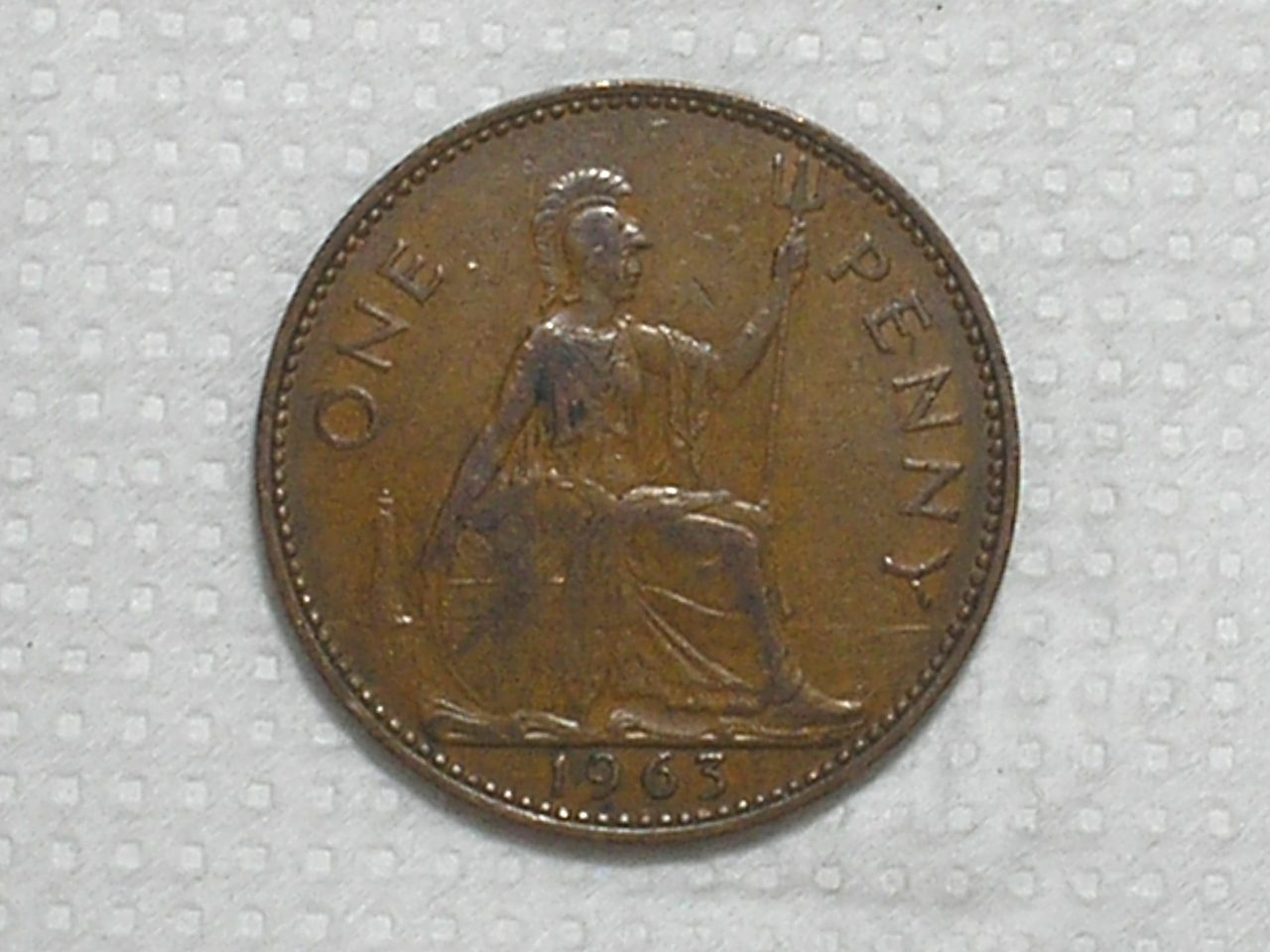 | Casa do Colecionador Inglaterra) 1 Penny - 1963 / 30,7mm / Sob / Bz / box61