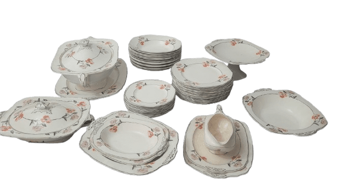 | Casa do Colecionador Jogo de porcelana inglesa W.H. Grindley - Windsor Ivory - 1930