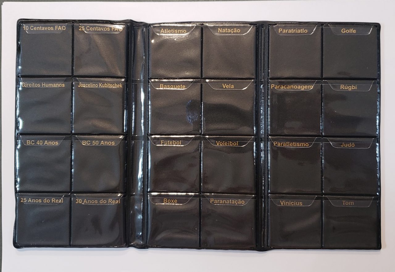 | Casa do Colecionador Lançamento Álbum Preto Para Todas Moedas Comemorativas Plano Real