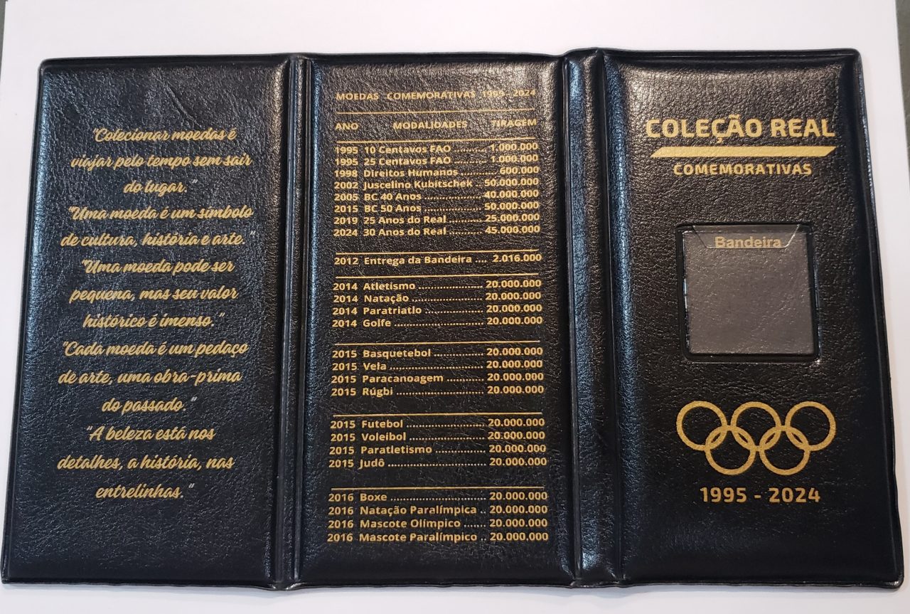 | Casa do Colecionador Lançamento Álbum Preto Para Todas Moedas Comemorativas Plano Real