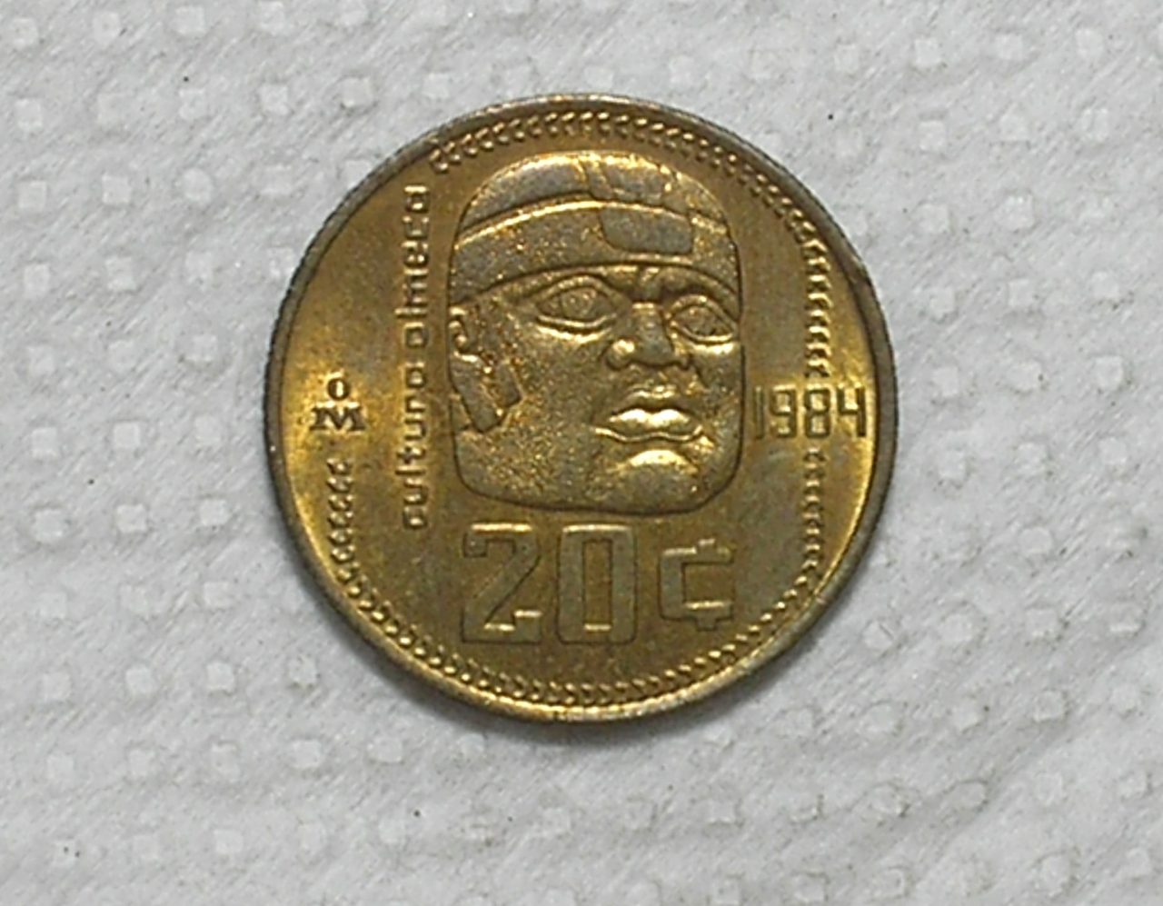 | Casa do Colecionador Mexico) 20 Centavos - 1984 / 3g - 20mm / Fc / Bz / box62