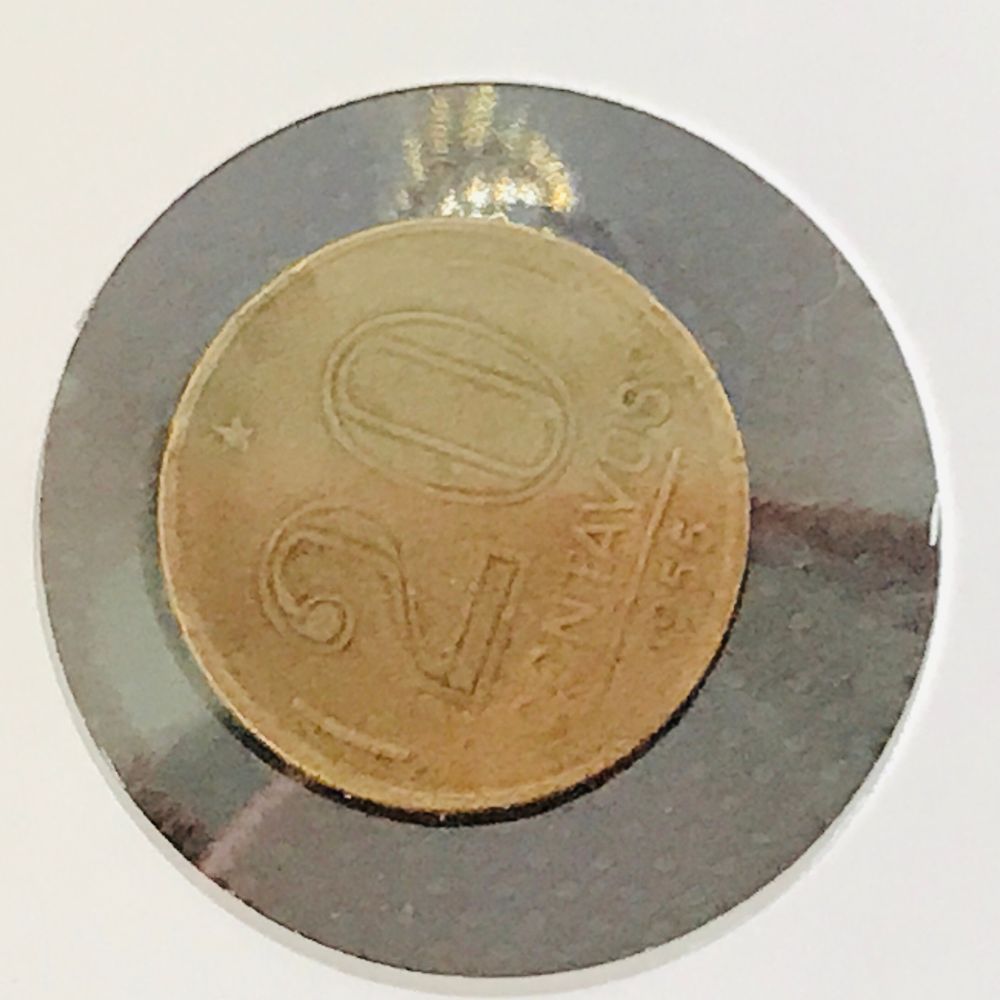 | Casa do Colecionador MOEDA 20 CENTAVOS 1955. REVERSO HORIZONTAL. ESCASSA