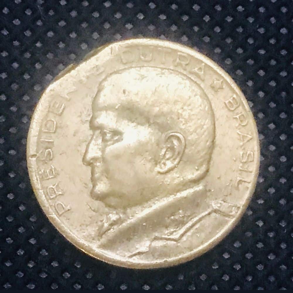 | Casa do Colecionador MOEDA 50 CENTAVOS 1954. FIM DE CHAPA. DUTRA. SOB