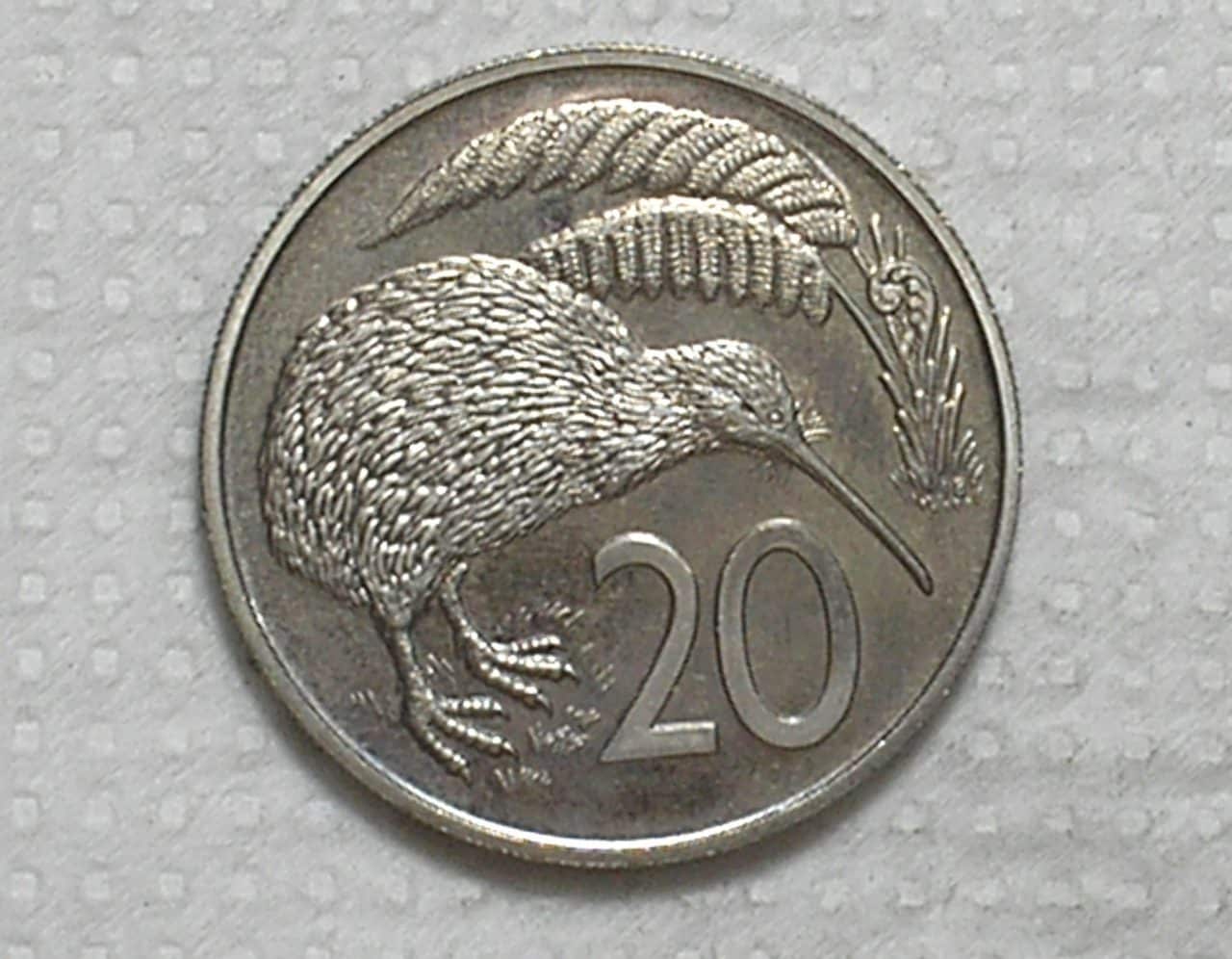 | Casa do Colecionador Nova Zelandia) 20 Cents - 1967 / Prooflike / 28.58mm / Cu/Ni / box62