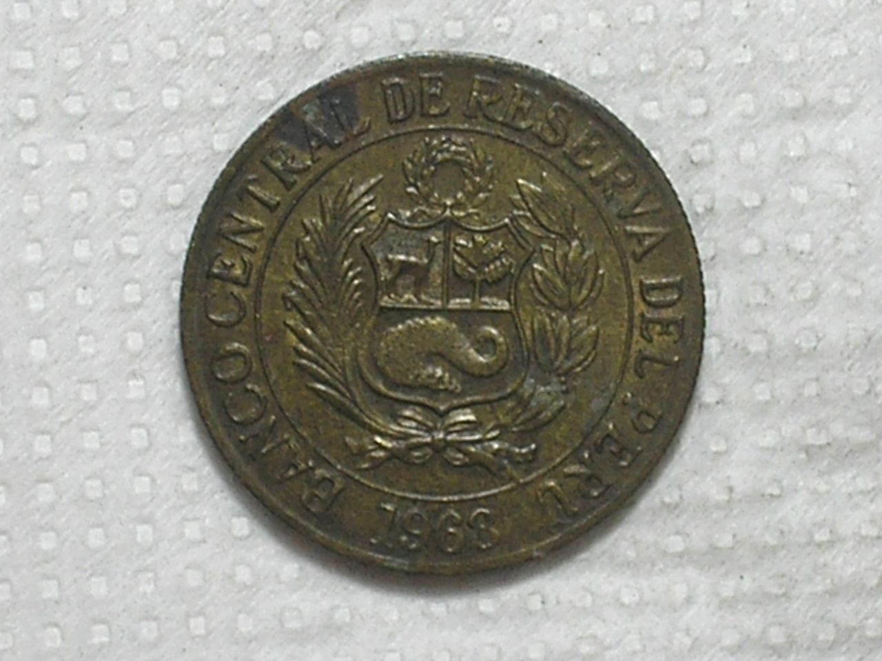 | Casa do Colecionador Peru) 1 Sol de Oro - 1968 / 9.2g - 28mm / Brass / box62