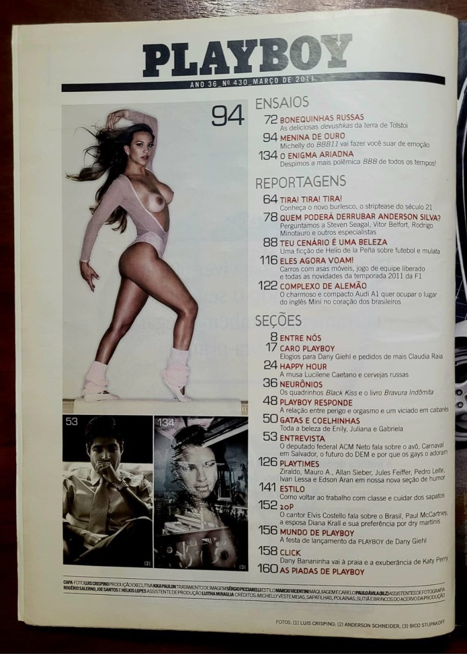 | Casa do Colecionador Playboy Nº 430 - Michelly Crisfepe (BBB) Revista com Pôster – Março 2011