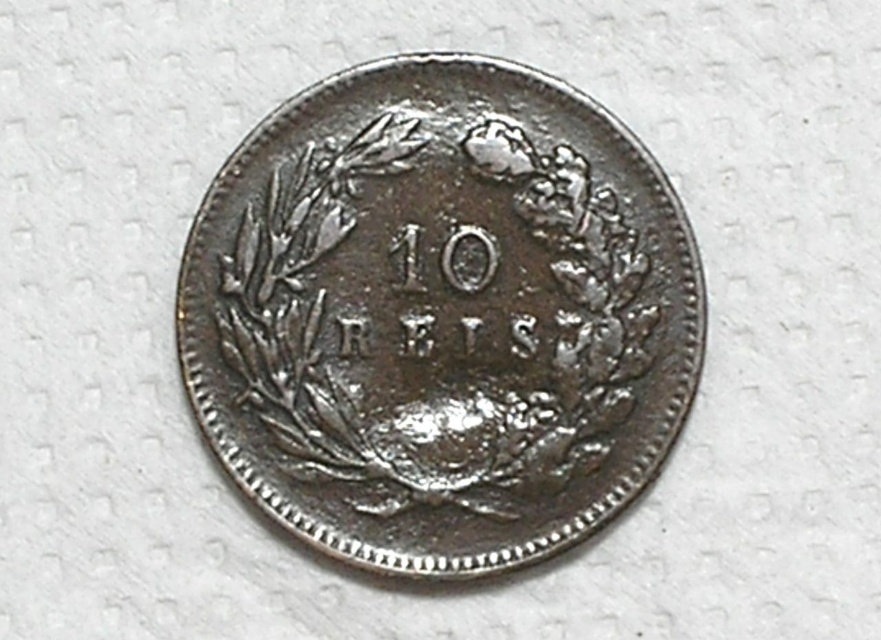 | Casa do Colecionador Portugal) 10 Réis - 1892 / 25mm / Mbc / Bz / box63.1