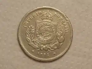100 Réis - 1874 // Data Escassa // Mbc // Cupro e Níquel