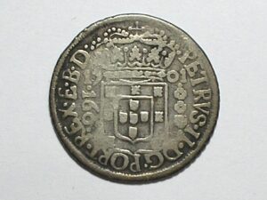 . 160 Réis - 1701-P ( Pernambuco) // Var. 10a // Colônia de D. Pedro II / Escassa // Mbc
