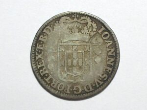 160 Réis - 1749 // Colônia D. João V // Mbc / Prata