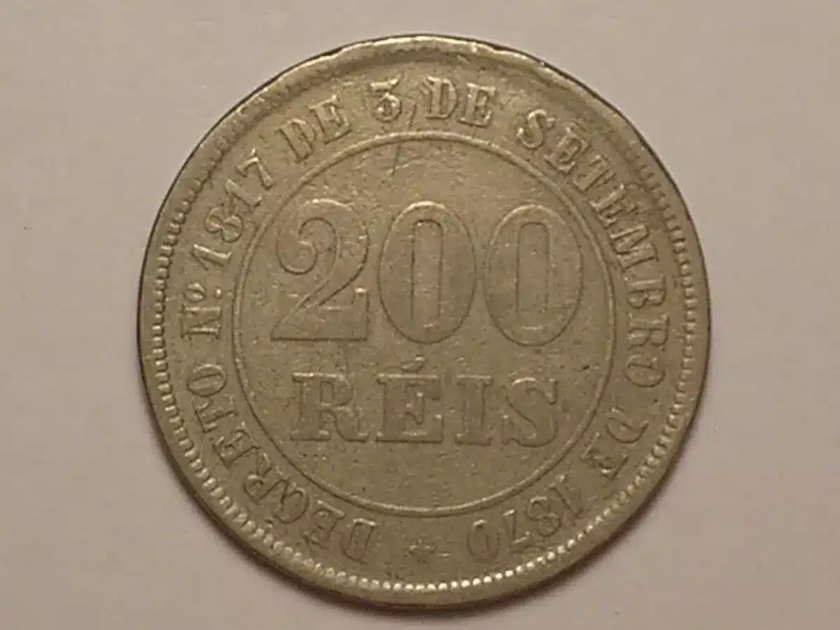 | Casa do Colecionador 200 Réis - 1880 // Data Dificil // Mbc Bonita // Cupro e Níquel