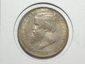 2.000 Réis - 1889 // Império do Brasil // Sob/Flor / Prata / Belíssima peça