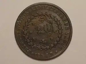 40 Réis - 1824 Rio // 26 Tulipas / Florões obliquoss // Carimbo 20 // Soberba