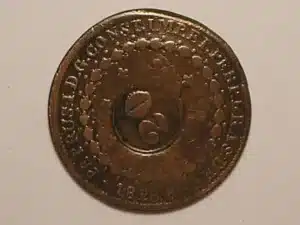 40 Rséis - 1823 Rio // 28 Tulipas / Florões Obliquos // Carimbo 20 // Mbc // 1ª Da Série