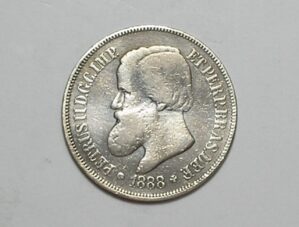 500 Réis - 1888 / Império - Petrus II / Mbc / Prata