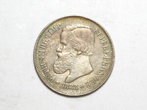 500 Réis - 1888 / Império - Petrus II / Soberba / Prata