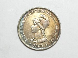 500 Réis - 1889 / Busto da República / Mbc / Prata