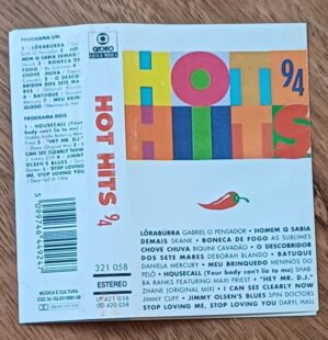 5c4. Capa da fita k7 Hot hits 94 sem a fita.