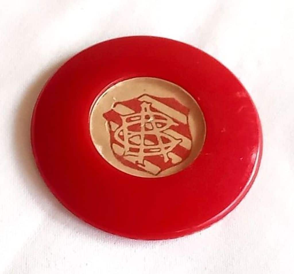 | Casa do Colecionador Bola Gol Futebol De Botão - Bangu Atlético Clube - Anos 60