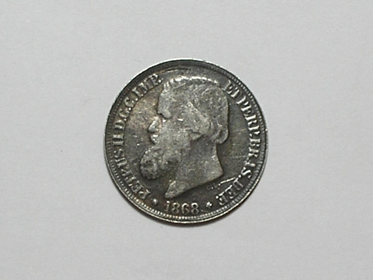 | Casa do Colecionador Brasil 200 Réis - 1868 = Petrus 2º = Prata Império