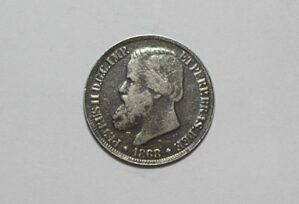 Brasil 200 Réis - 1868 = Petrus 2º = Prata Império