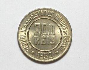 Brasil 200 Réis - 1932 = Níquel = Flor de Cunho - Raro no estado de conservação