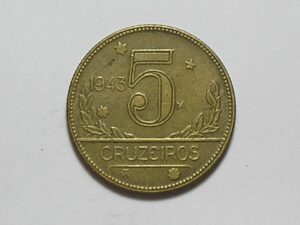 Brasil 5 Cruzeiros - 1943 = Mapa do Brasil = Soberba = Bz/Al